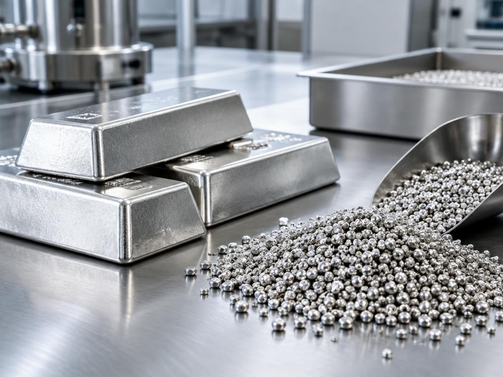 Verfynde platinum in ’n industriële werksruimte